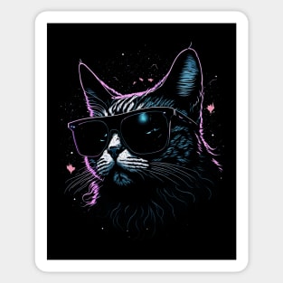 I Need More Space Cat T-Shirt with Starry Space Background Sticker